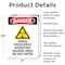 Signmission Radiation & Laser Sign, 10 in H x 7 in W, Aluminum, Rectangle OS-2PACK-DS-A-710-V-1688 - alternate 5
